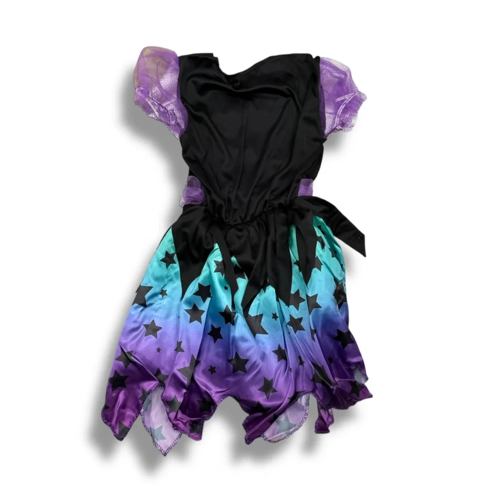 Boo! Inc. Enchanting Witch Costume Girls Size 7-9‎ Dress & Hat Halloween